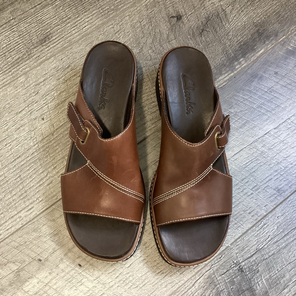 Clarks Hook And Loop Slides Size 7M - Picture 2 of 10